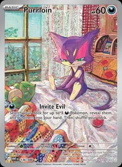 Purrloin card in English