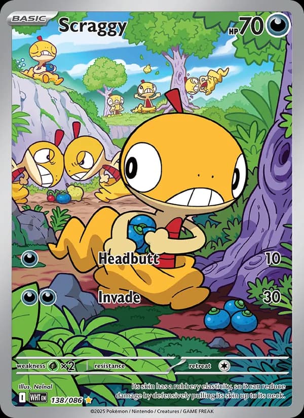 Scraggy card in English