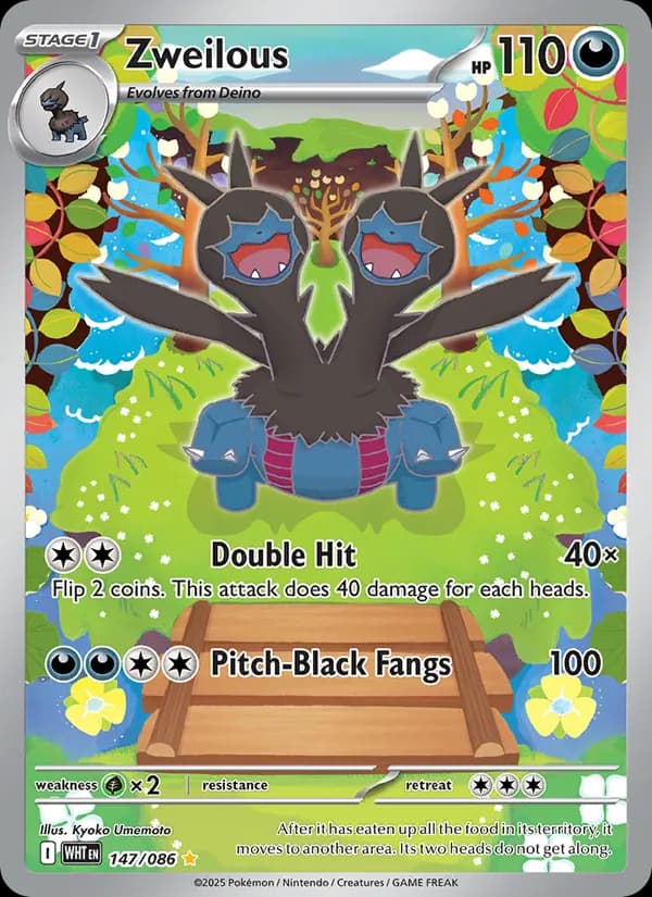 Zweilous card in English