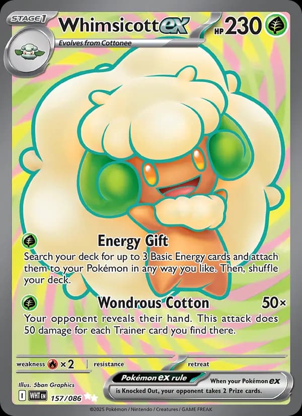 Whimsicott ex card in English