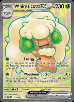 Whimsicott ex card in English