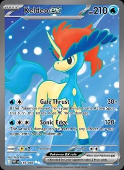 Keldeo ex card in English