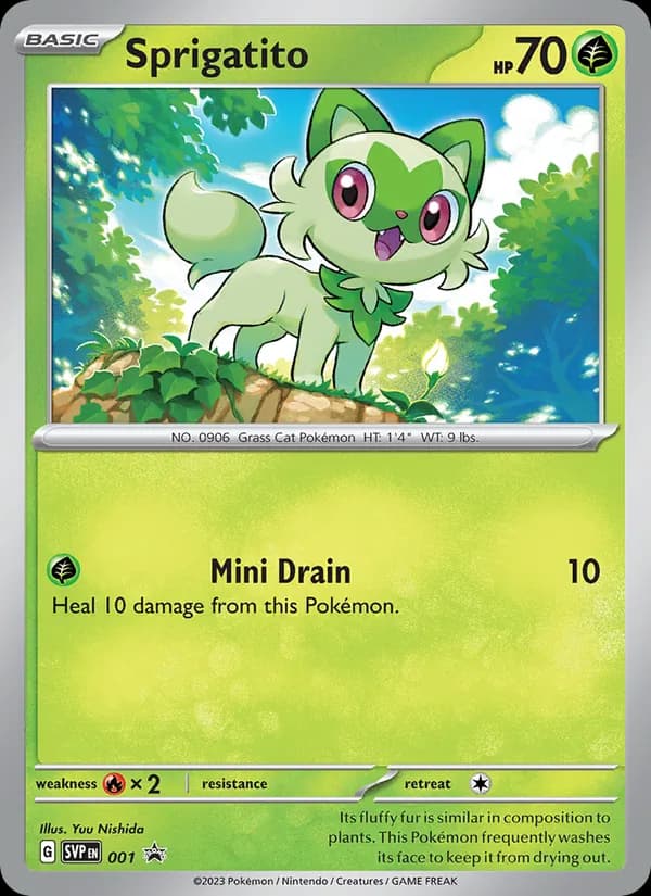 Sprigatito card in English