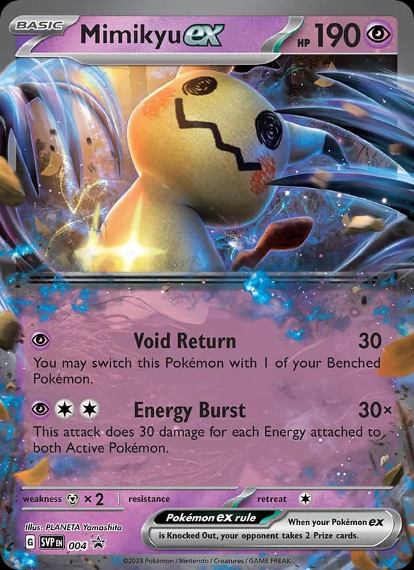 Mimikyu ex card in English