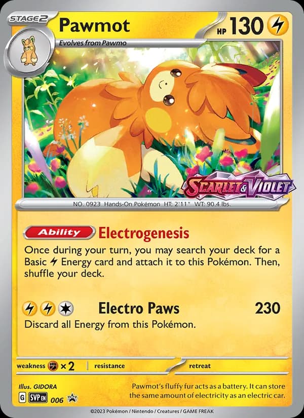 Pawmot card in English