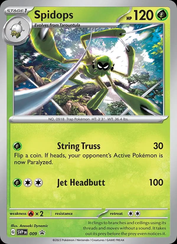 Spidops card in English