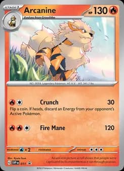 Arcanine card in English