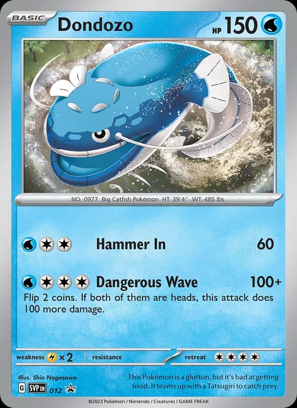 Dondozo card in English