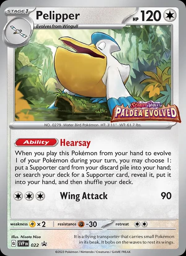 Pelipper card in English