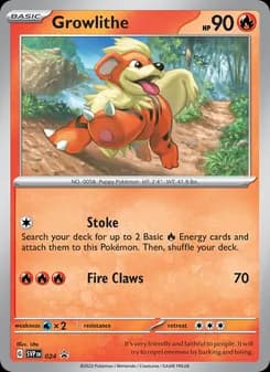 Growlithe card in English