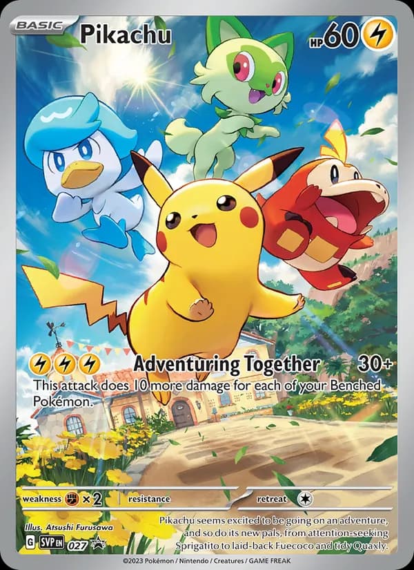 Pikachu card in English