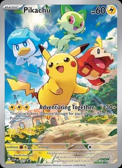 Pikachu card in English