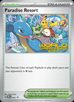 Paradise Resort card in English