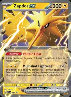 Zapdos ex card in English