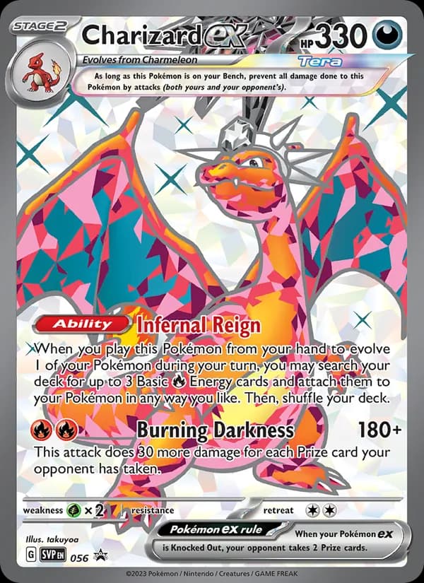 Charizard ex card in English