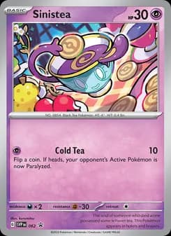 Sinistea card in English