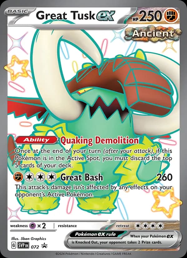 Great Tusk ex card in English