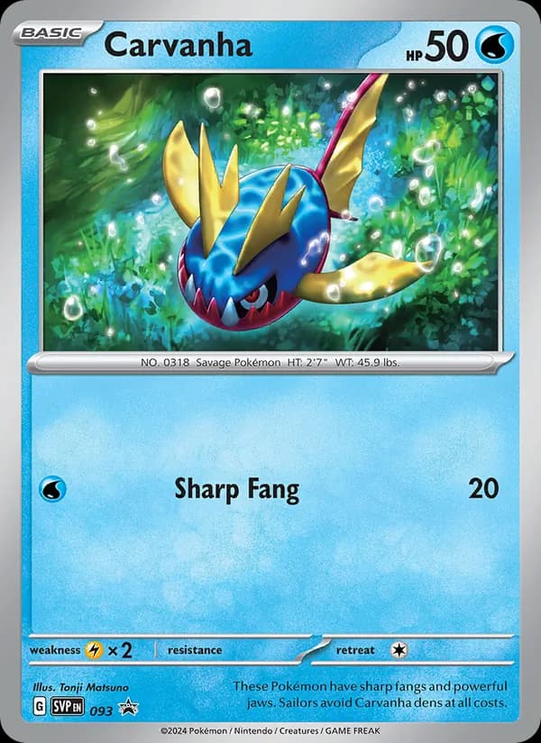 Carvanha card in English