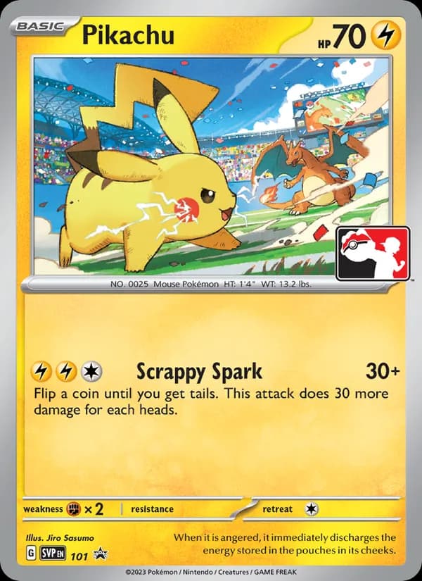 Pikachu card in English