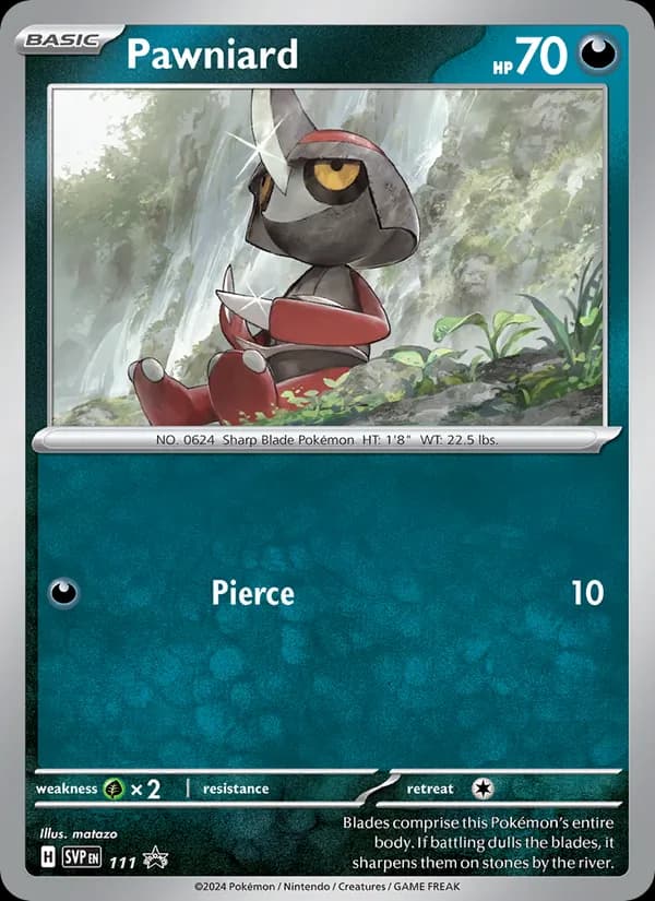 Pawniard card in English