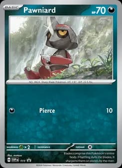Pawniard card in English