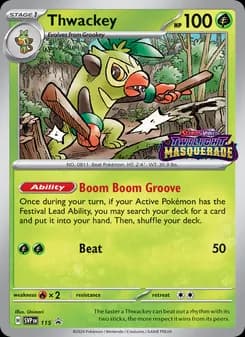 Thwackey card in English