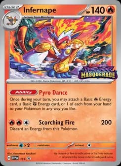 Infernape card in English