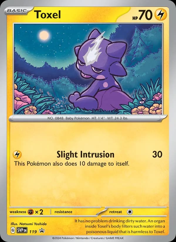 Toxel card in English