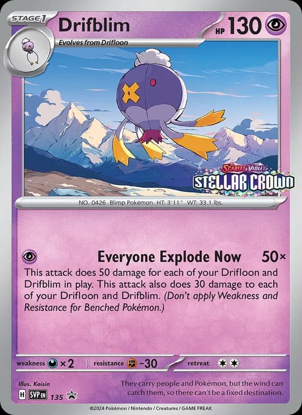Drifblim card in English