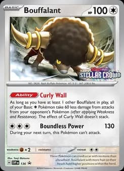 Bouffalant card in English