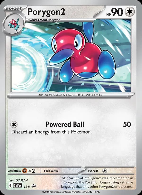 Porygon2 card in English