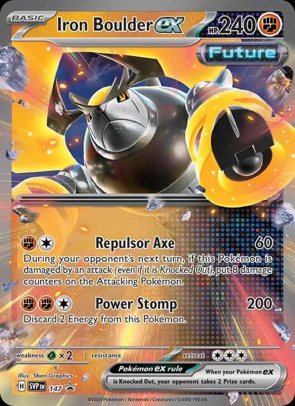 Iron Boulder ex card in English