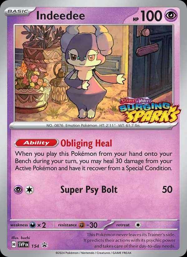 Indeedee card in English