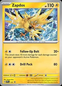 Zapdos card in English