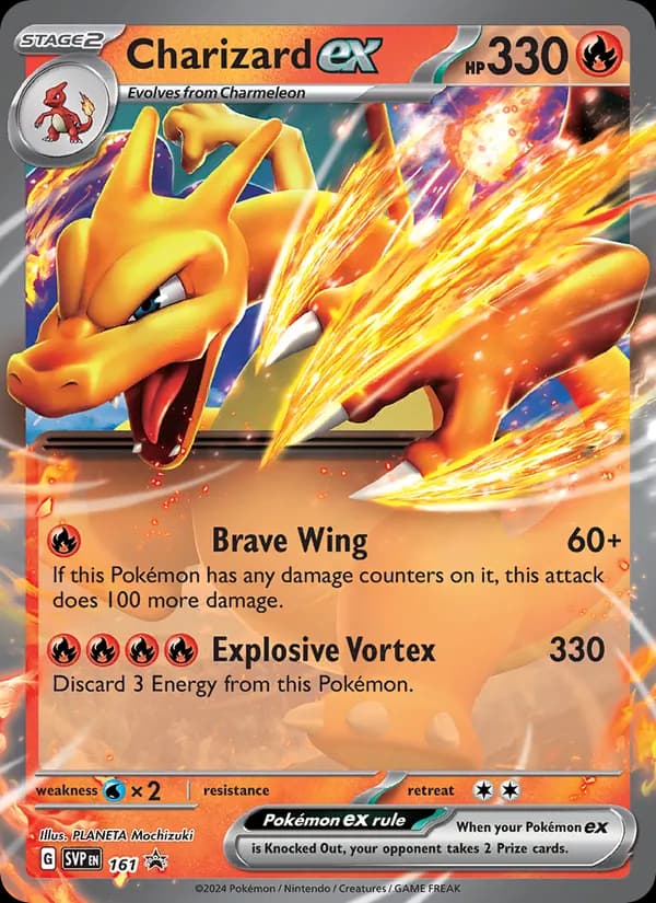 Charizard ex card in English