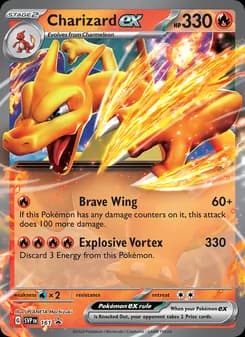 Charizard ex card in English