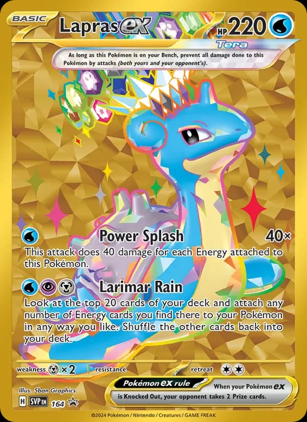 Lapras ex card in English