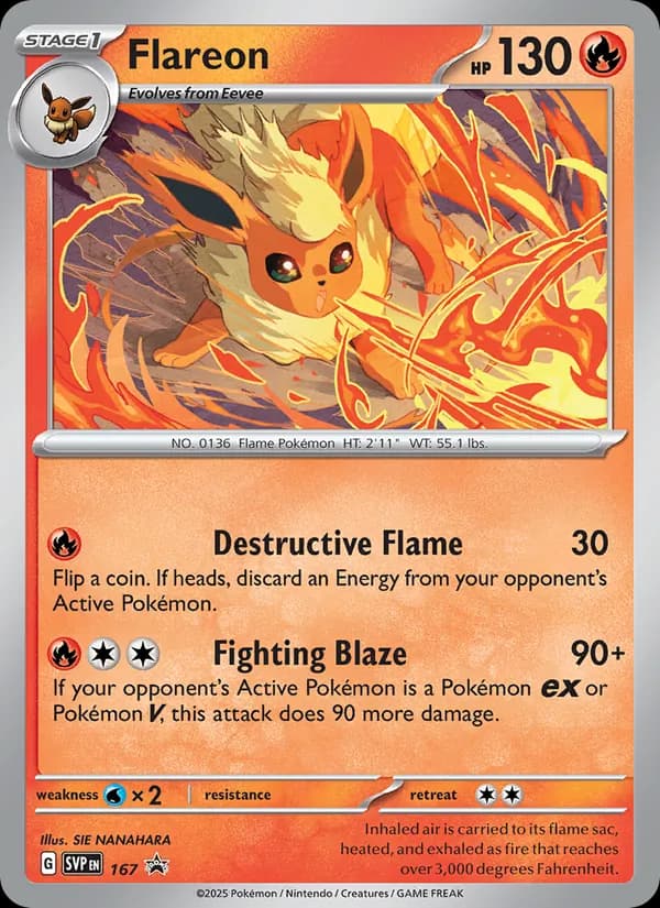 Flareon card in English
