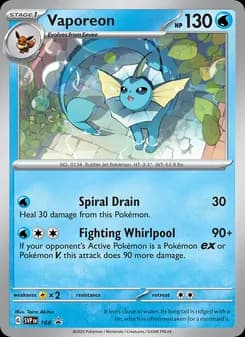 Vaporeon card in English