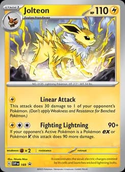 Jolteon card in English