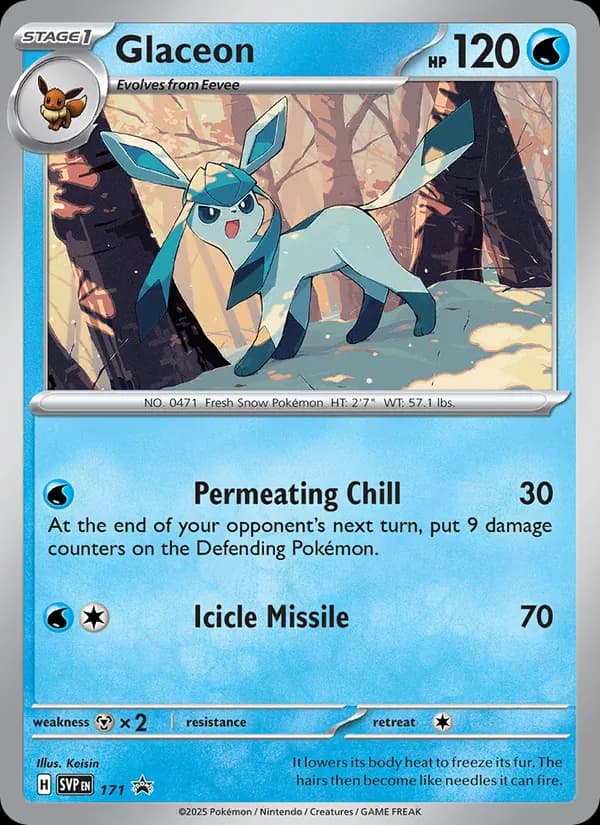 Glaceon card in English