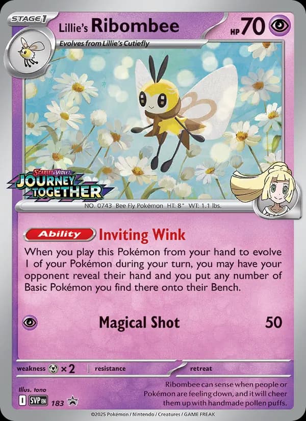 Lillie's Ribombee card in English
