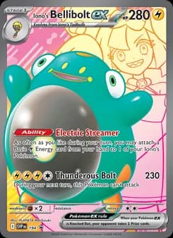 Iono's Bellibolt ex card in English