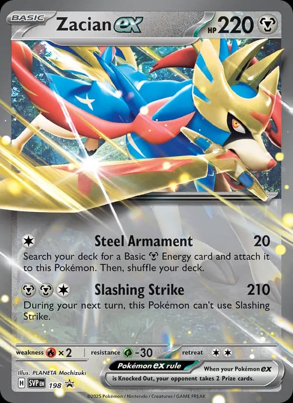 Zacian ex card in English
