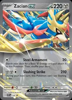 Zacian ex card in English