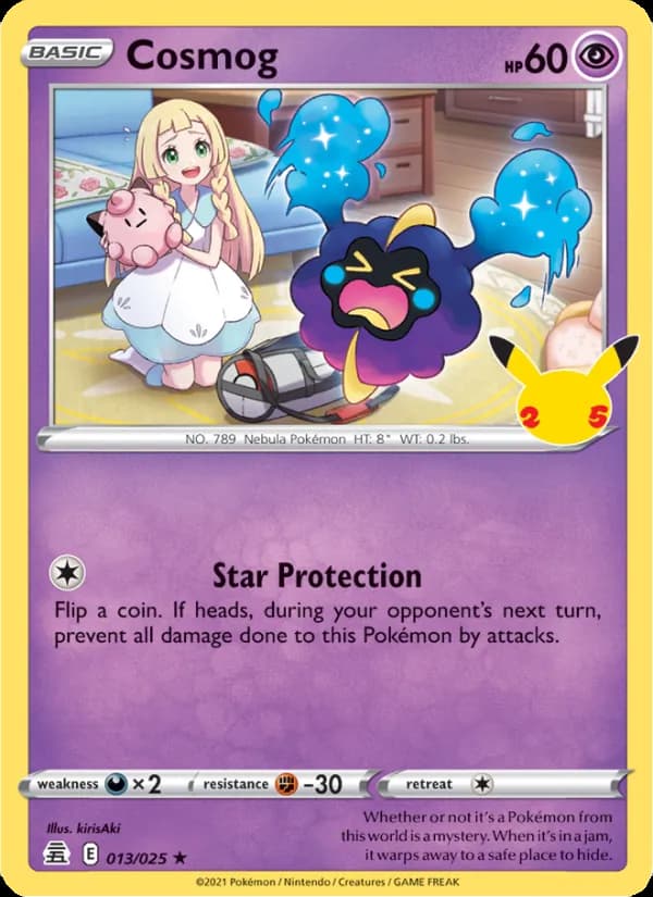 Cosmog card in English