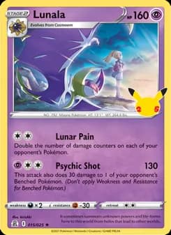 Lunala card in English