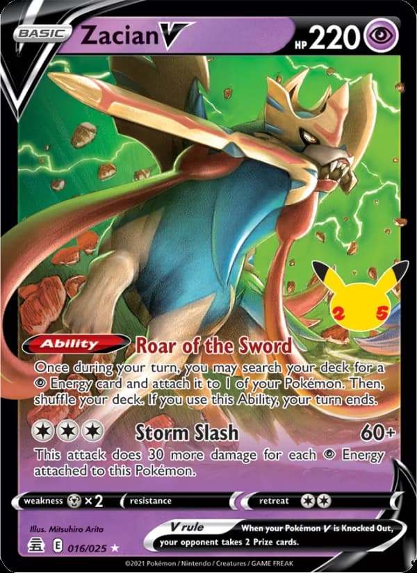 Zacian V card in English