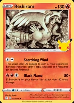 Reshiram card in English