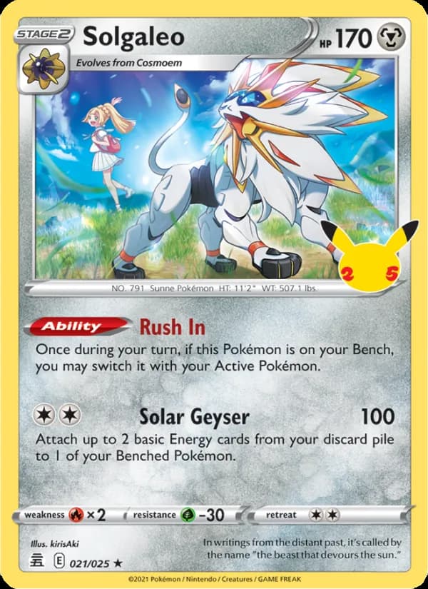 Solgaleo card in English